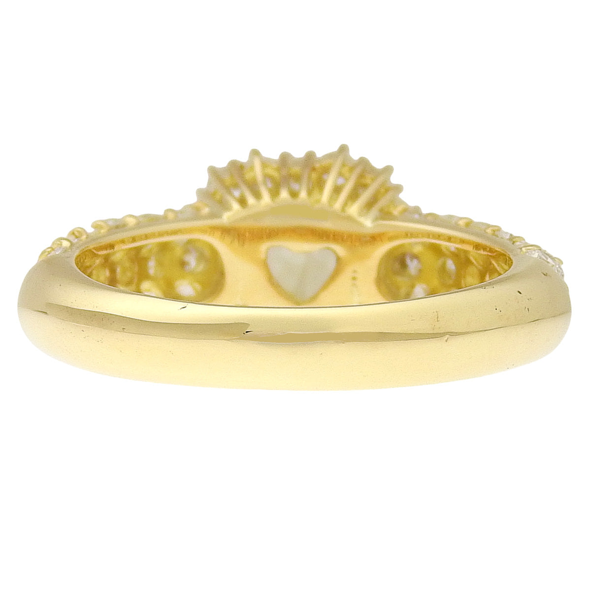 心形钻石戒指 D0.579,1.34 K18 黄金 YG