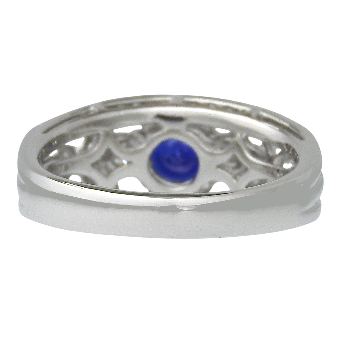 蓝宝石钻石戒指 S1.324/D0.76 Pt900铂金饰品珠宝