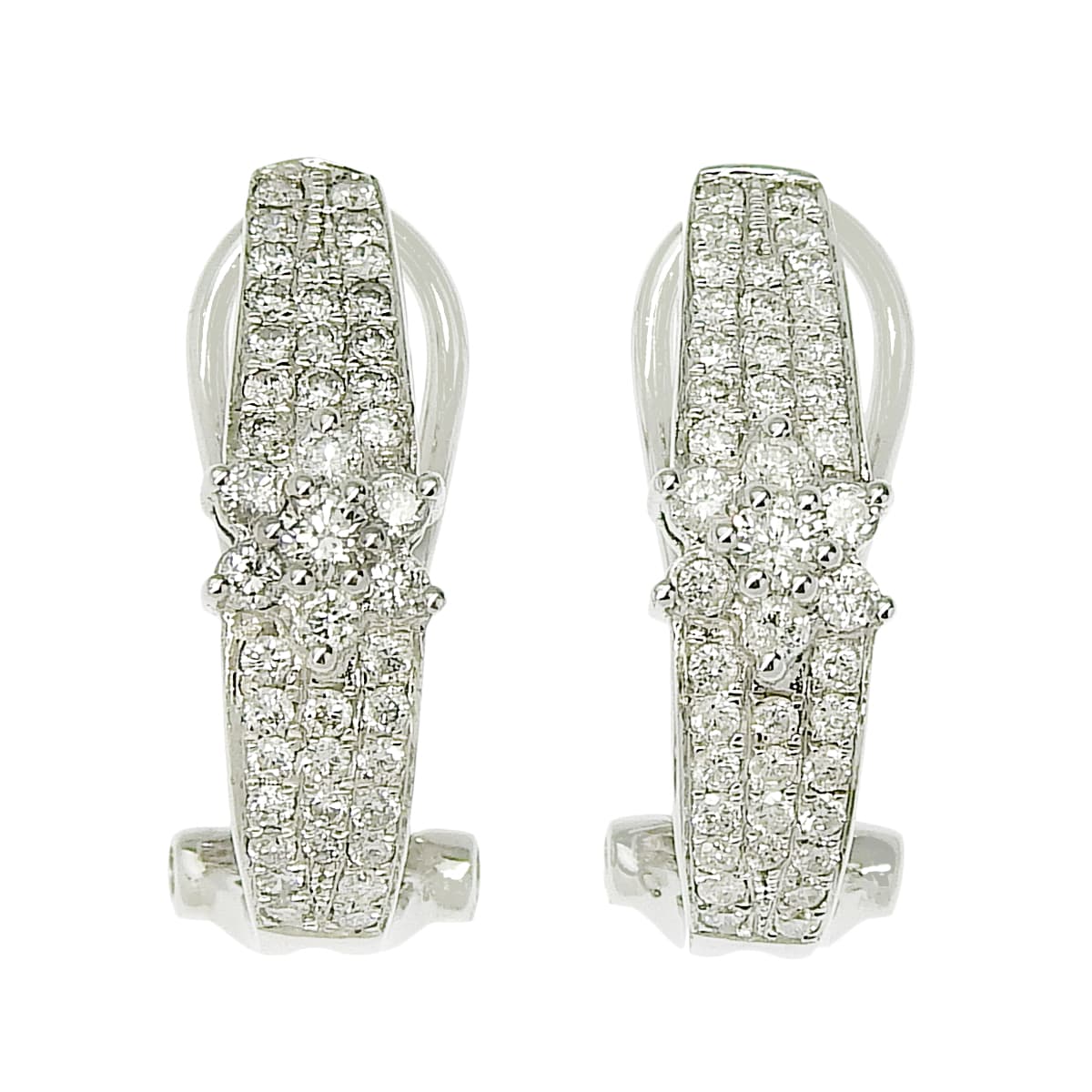 钻石耳环 D0.60 K18 白金 WG