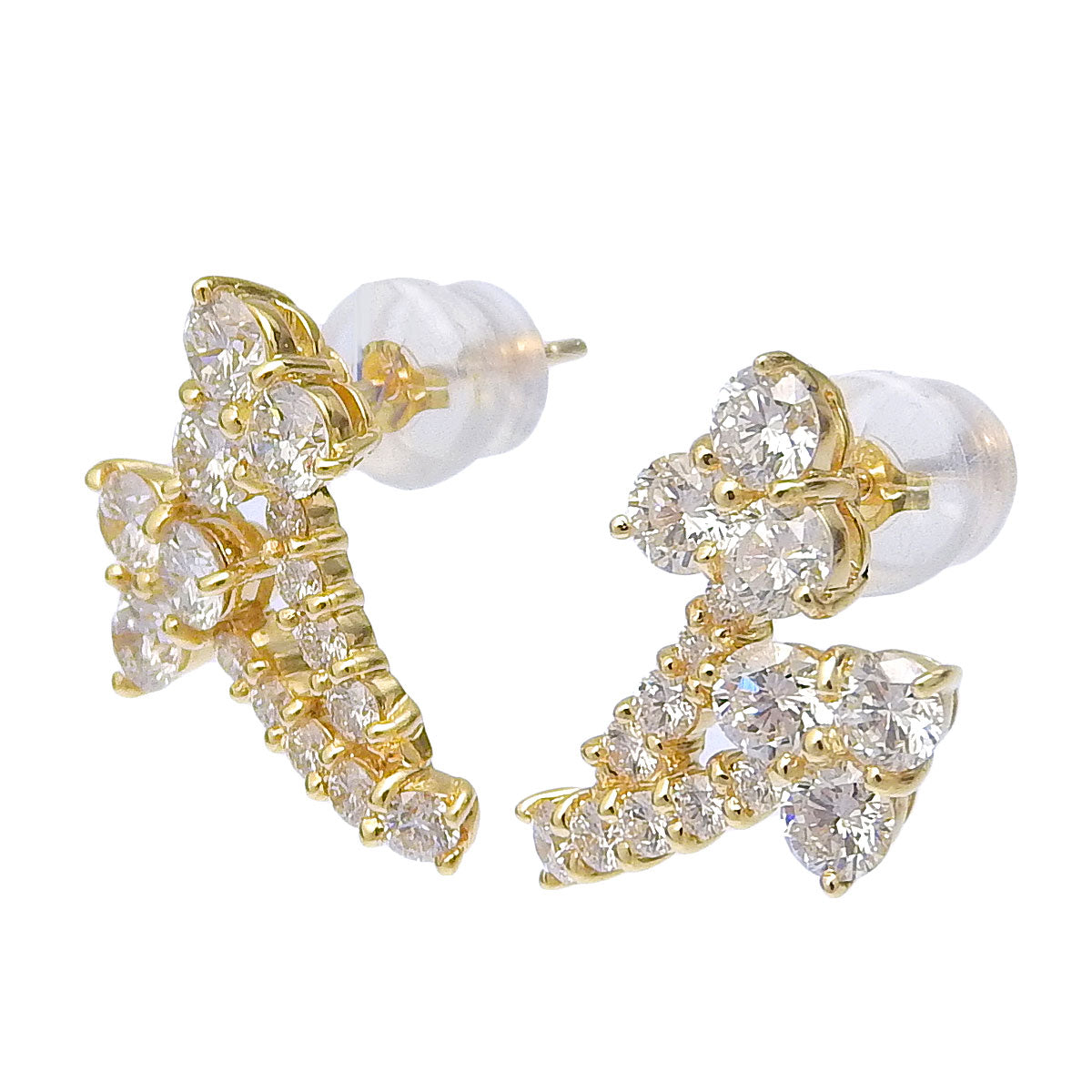 Diamond earrings D0.8,0.8K18 yellow gold YG