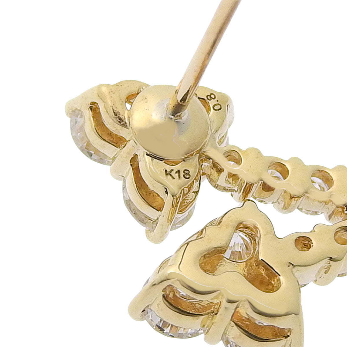 Diamond earrings D0.8,0.8K18 yellow gold YG