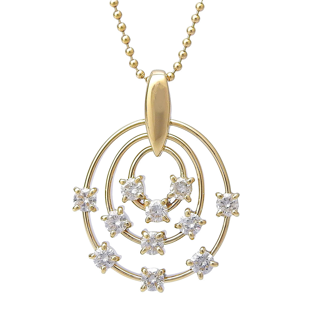 Diamond Necklace, 1.05 carats, 18K Yellow Gold