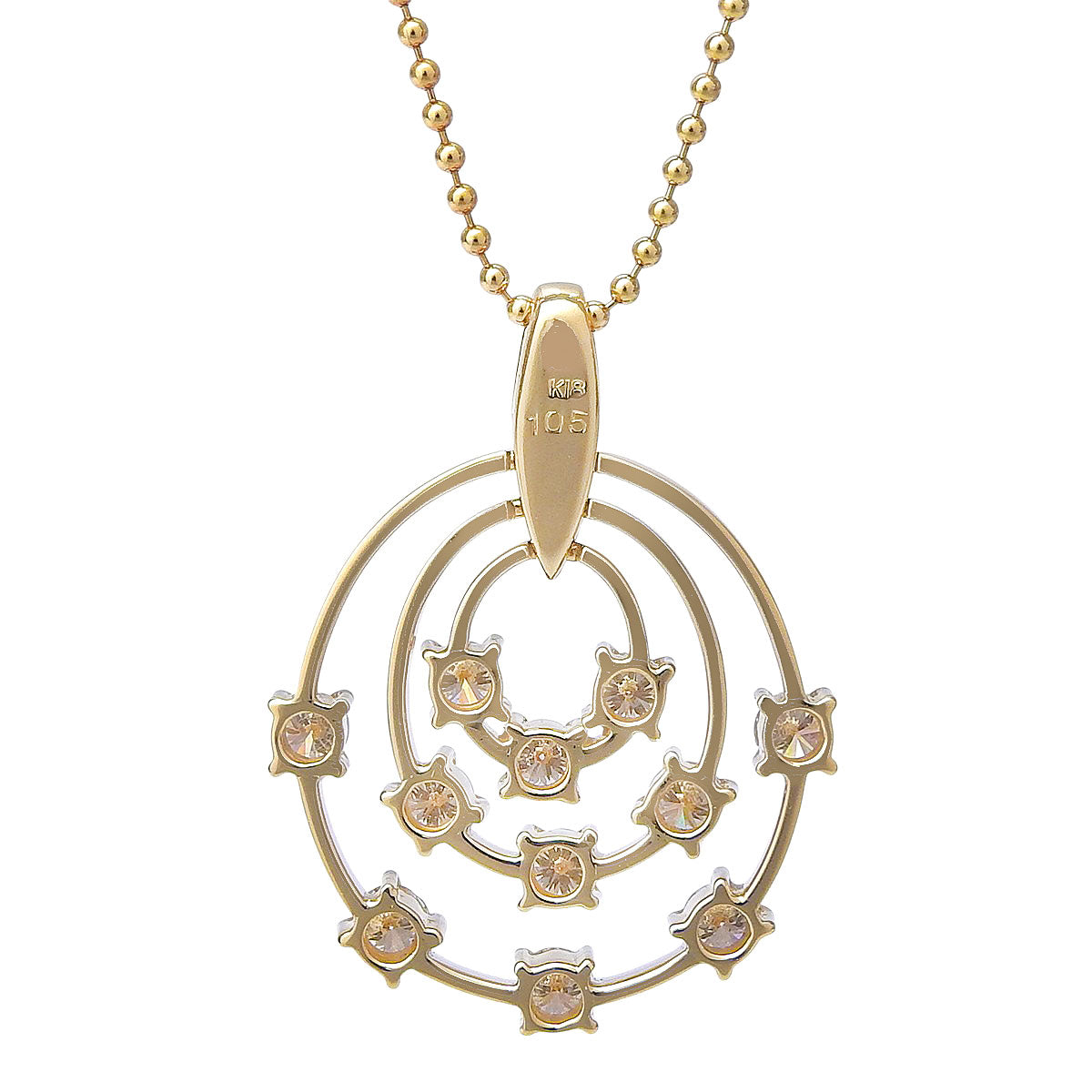 Diamond Necklace, 1.05 carats, 18K Yellow Gold