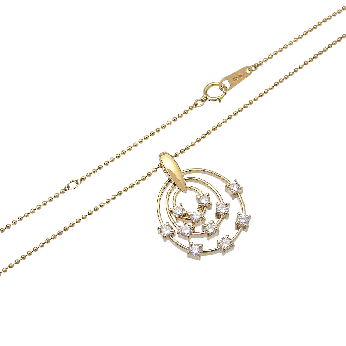 Diamond Necklace, 1.05 carats, 18K Yellow Gold