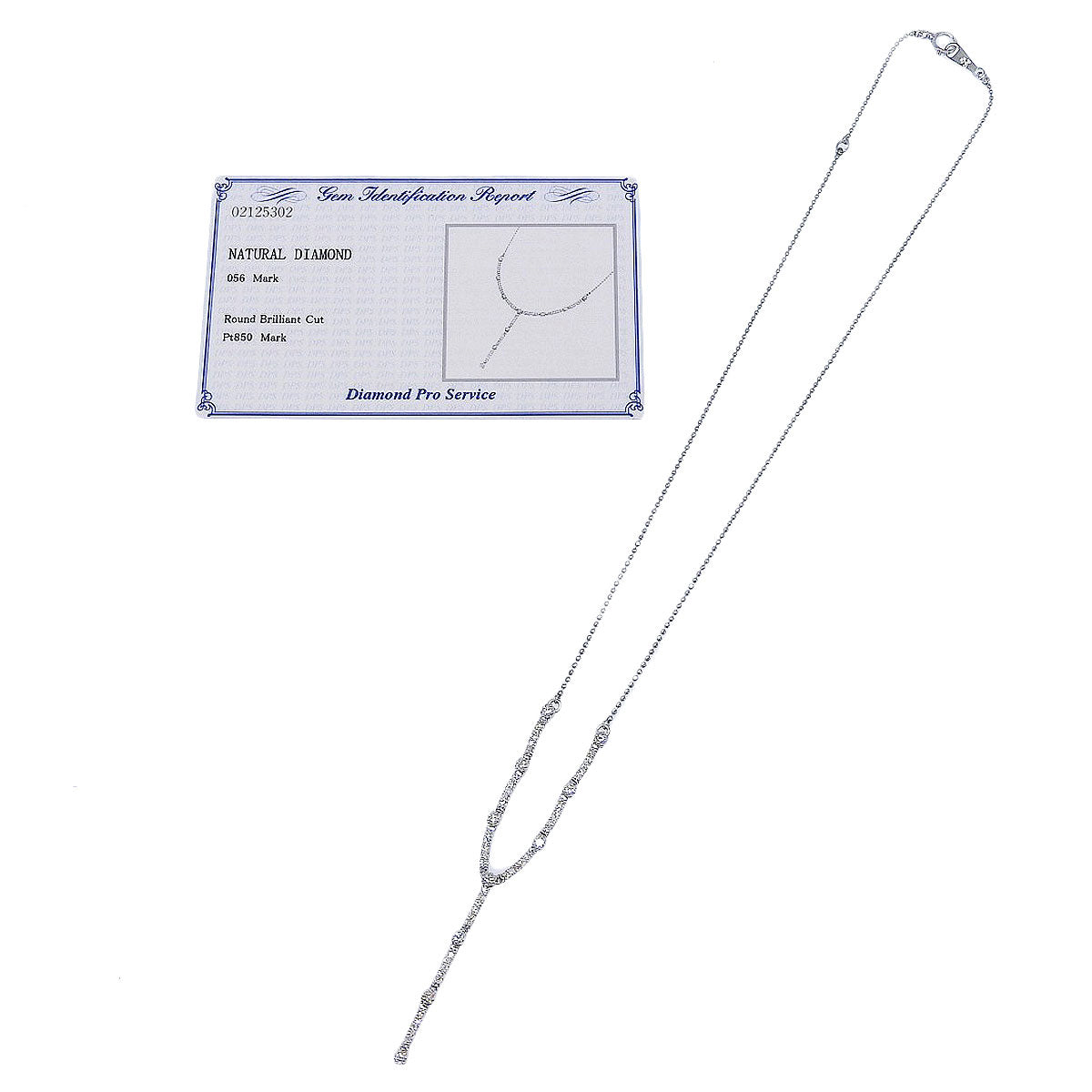 ダイヤモンド ネックレス D0.56 Pt850プラチナ