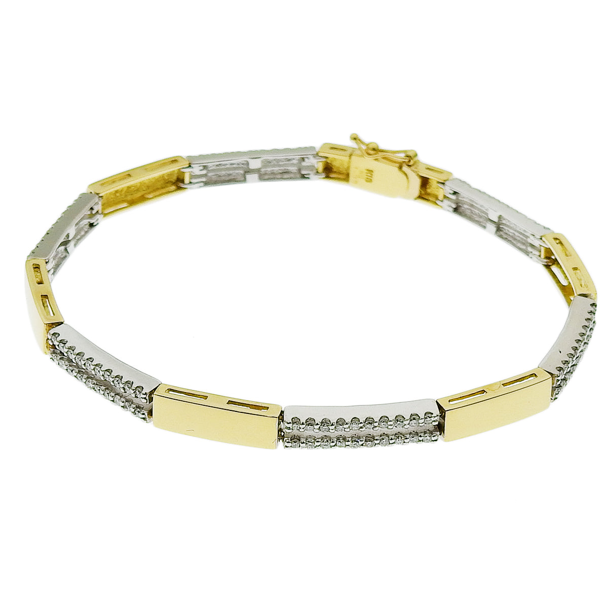 Diamond Bracelet, 1.03 carats, 18K Yellow Gold (YG), 18K White Gold (WG)