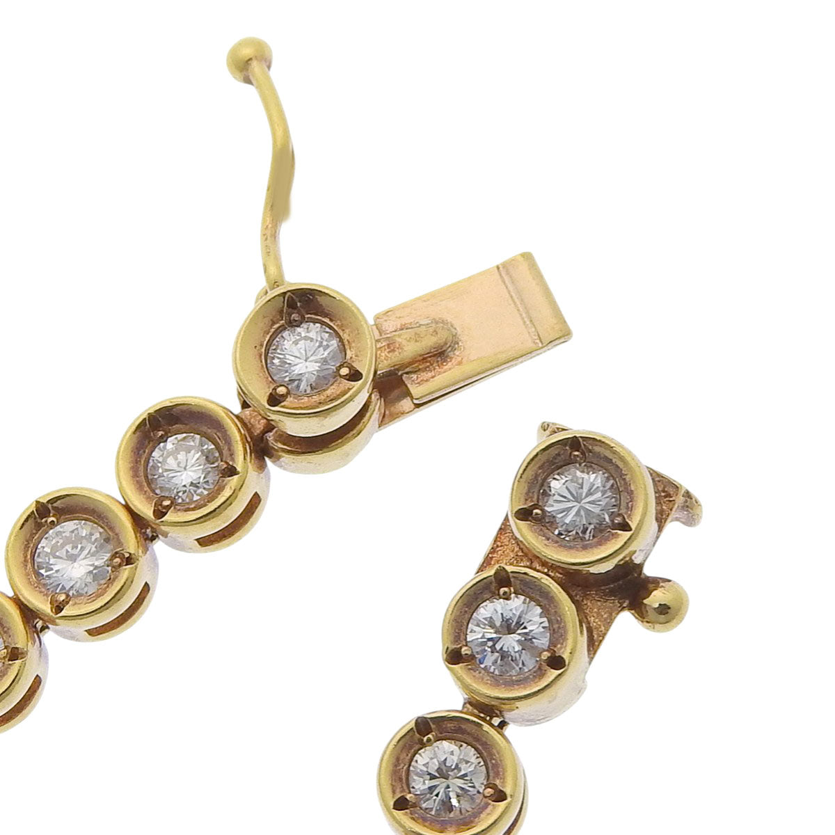 18K 黄金 (YG) 钻石网球手链 D2.02