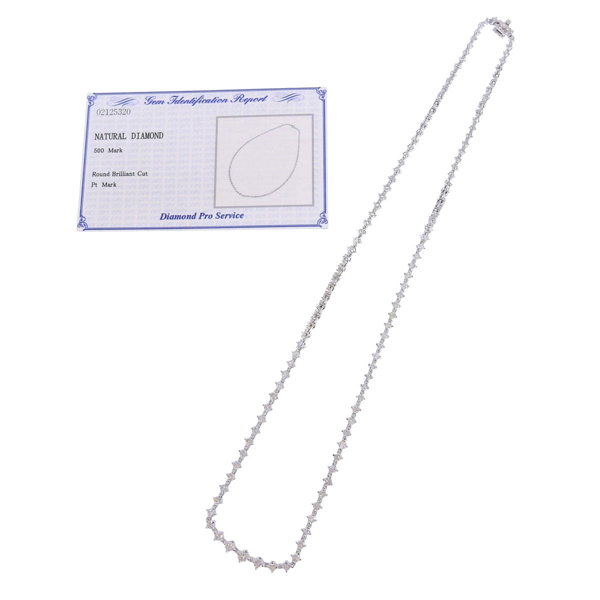 Diamond Necklace, 5.00 carats, Platinum (Pt)