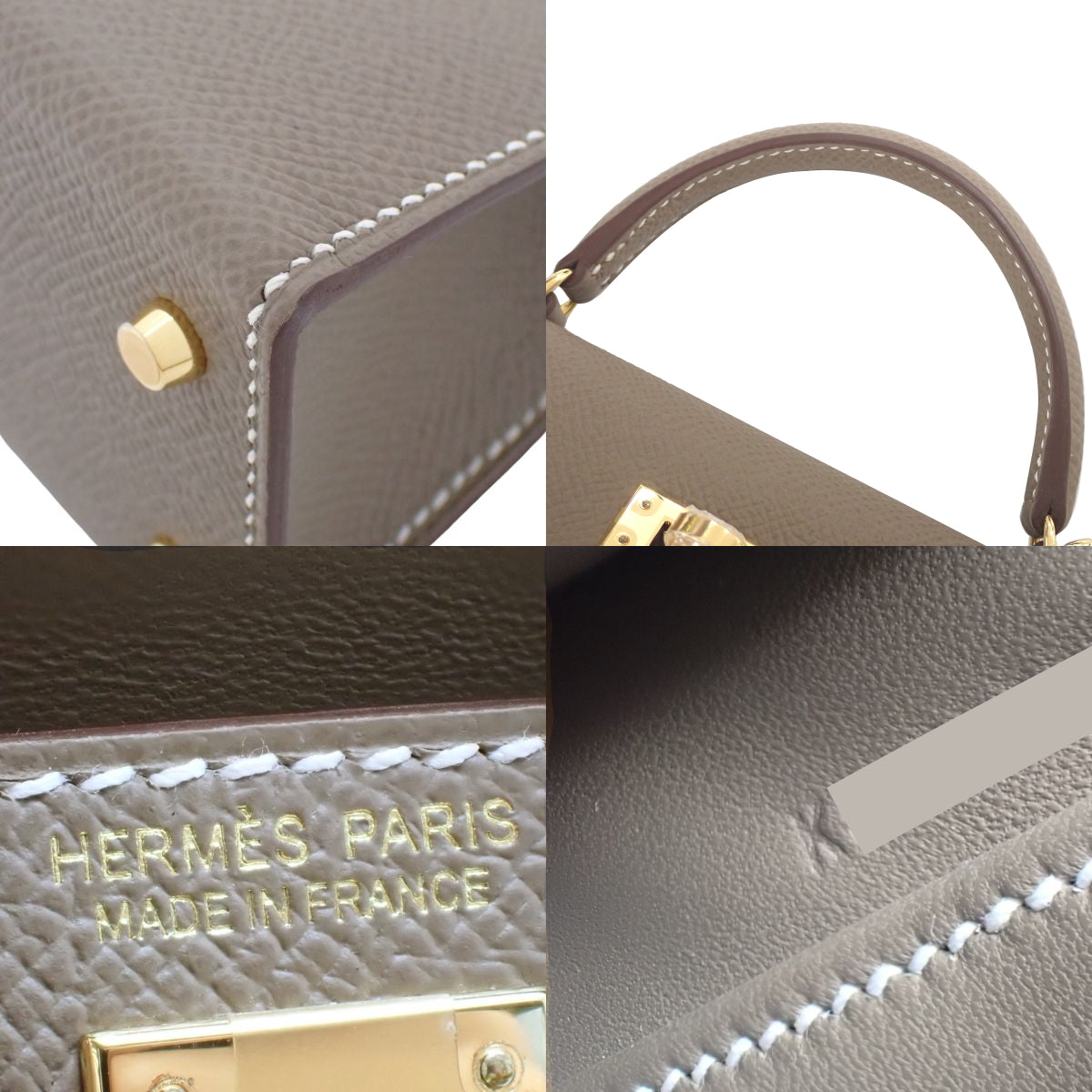 【新品】ミニケリードゥー (外縫い) ヴォーエプソン エトープ/エトゥープ ゴールド金具 K刻印