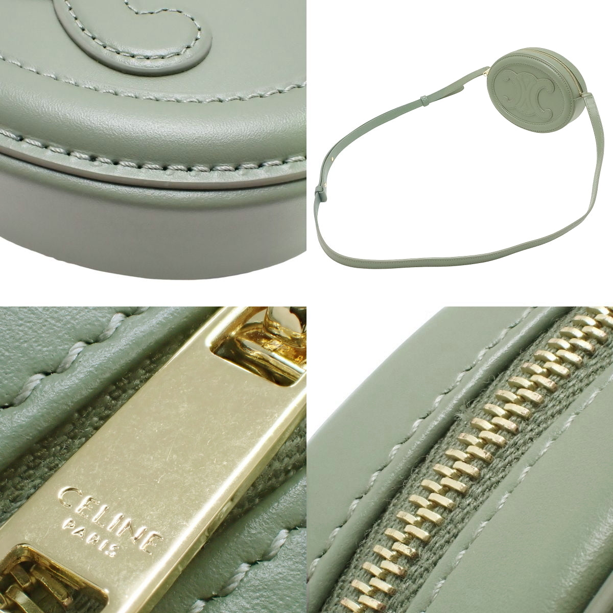 椭圆形钱包 Cuir Triomphe 小牛皮斜挎包 10I703DPQ