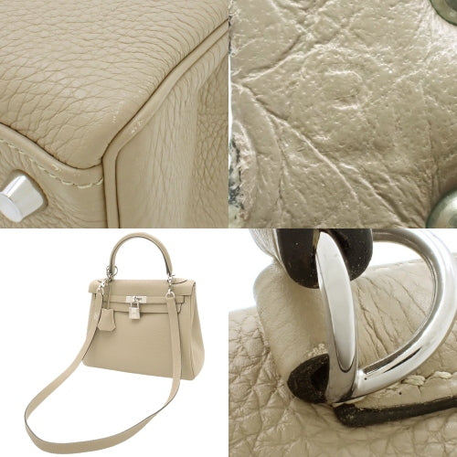 Kelly 25（内缝线）Togo，钯金配件，Tourtiere 灰色，□P 印章