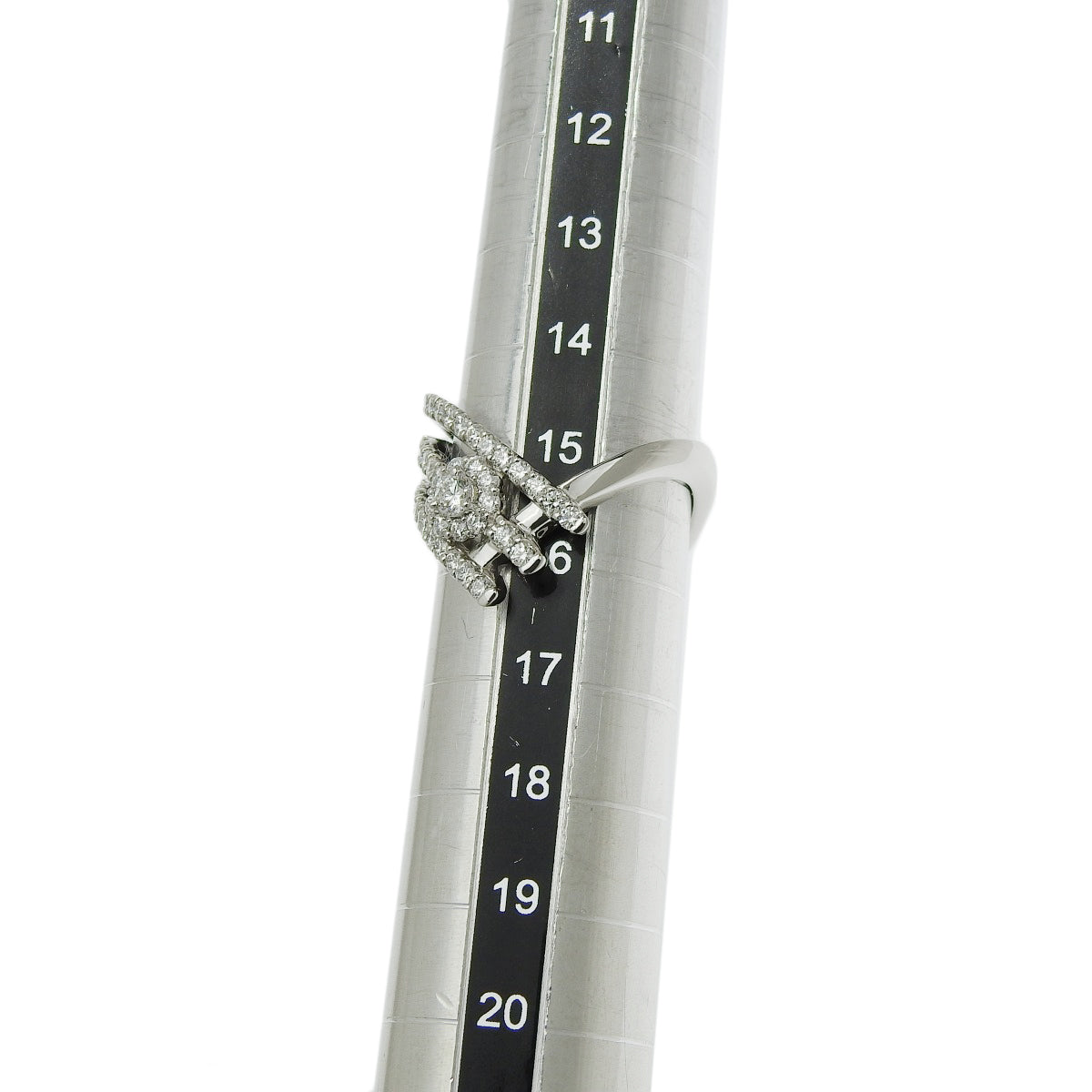 3列ダイヤモンド デザインリング D0.74 プラチナ Pt900