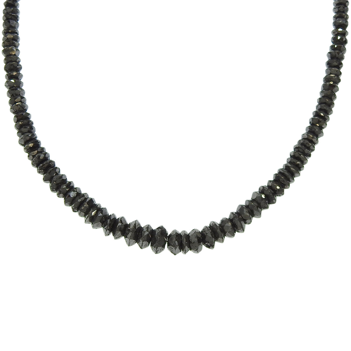 ブラックダイヤ ネックレス K18 ホワイトゴールド WG アクセサリー ジュエリー