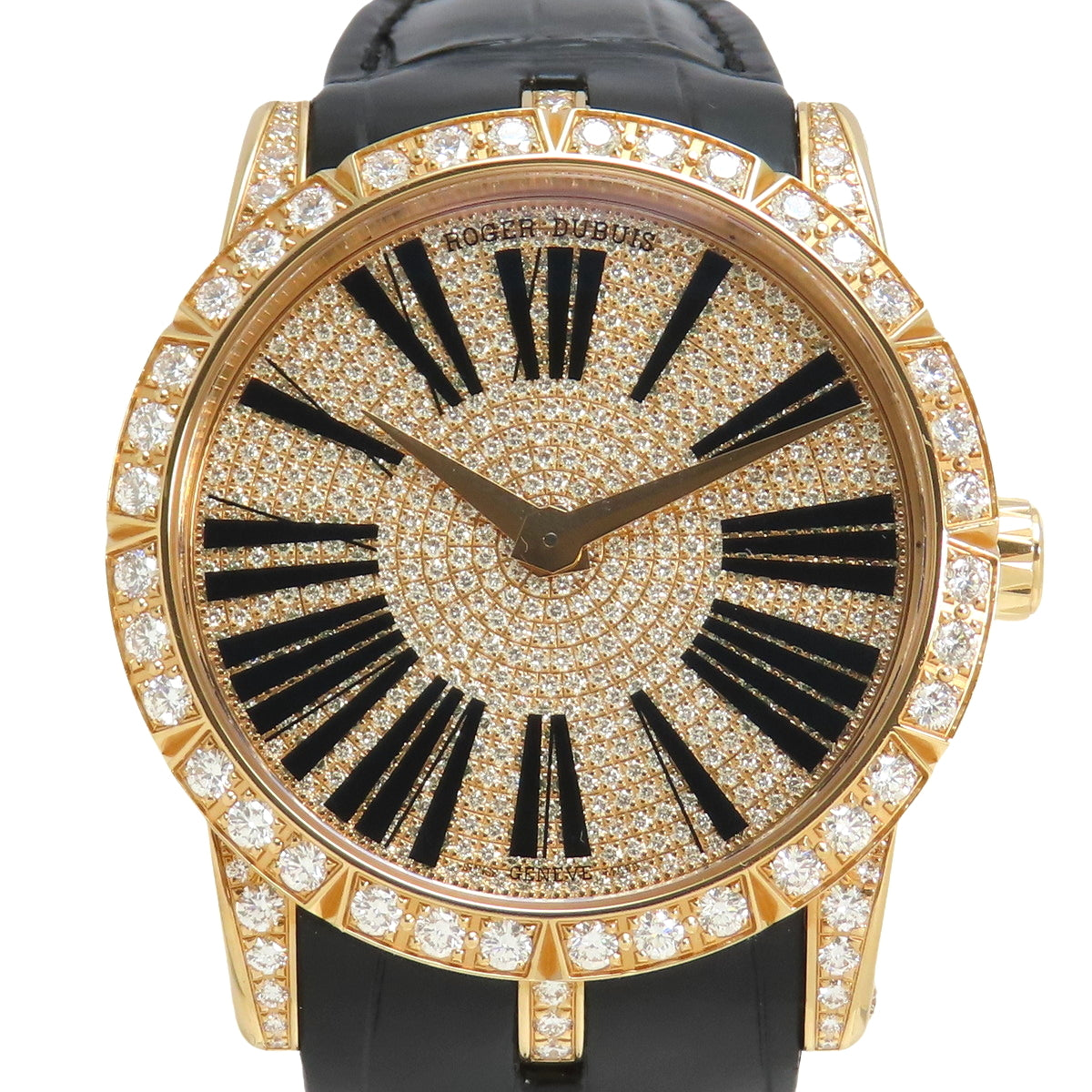 [Warranty included] RDDBEX0863 Excalibur PG/Leather Automatic Watch, Pink Gold, Limited Edition of 8, Diamond