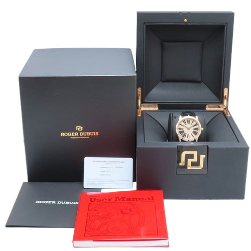 [Warranty included] RDDBEX0863 Excalibur PG/Leather Automatic Watch, Pink Gold, Limited Edition of 8, Diamond