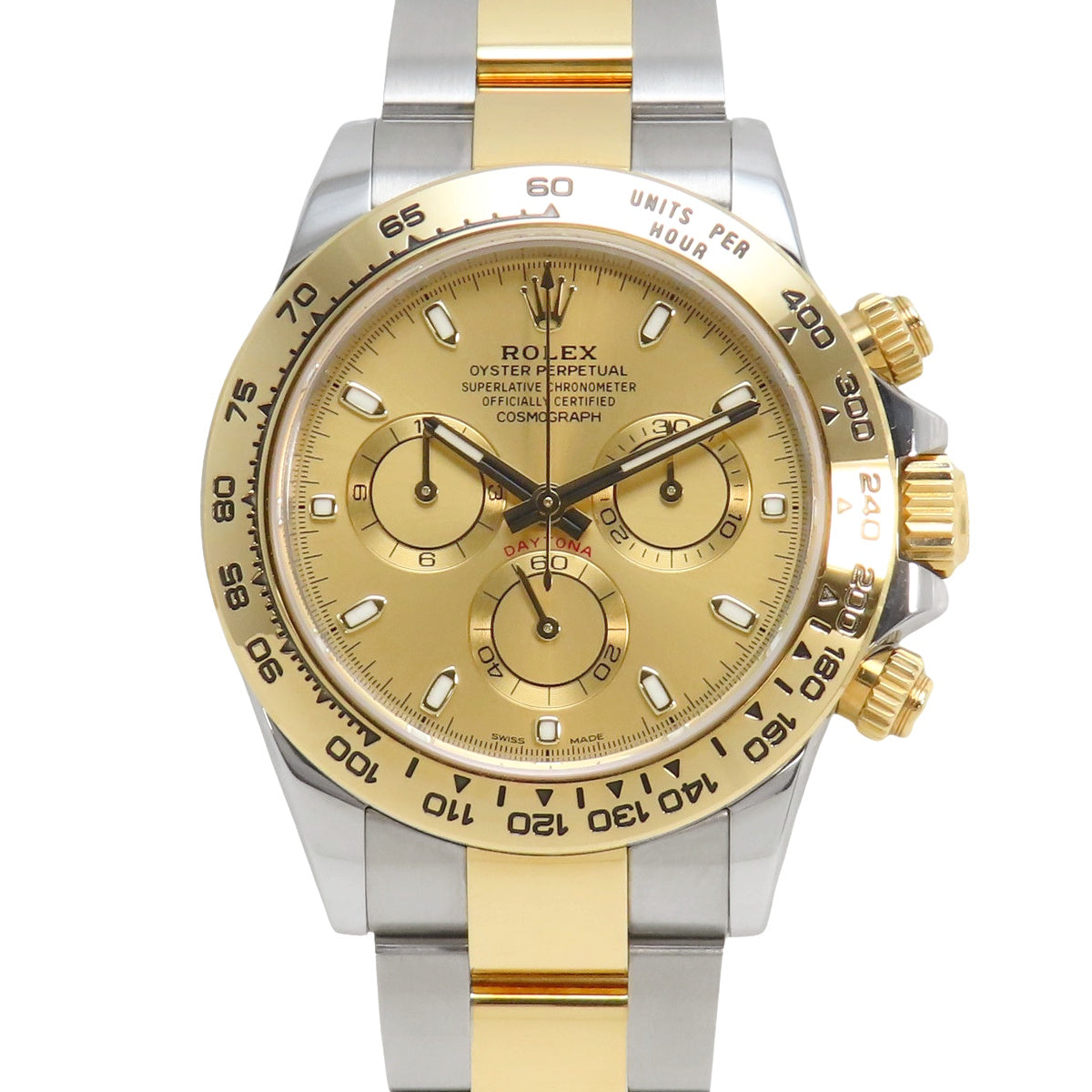 116503 Daytona YG/SS, random serial number, automatic winding, champagne gold.