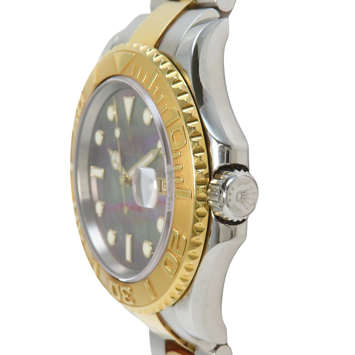 Yachtmaster 16623 YG/SS, serial number D, automatic winding, black shell.