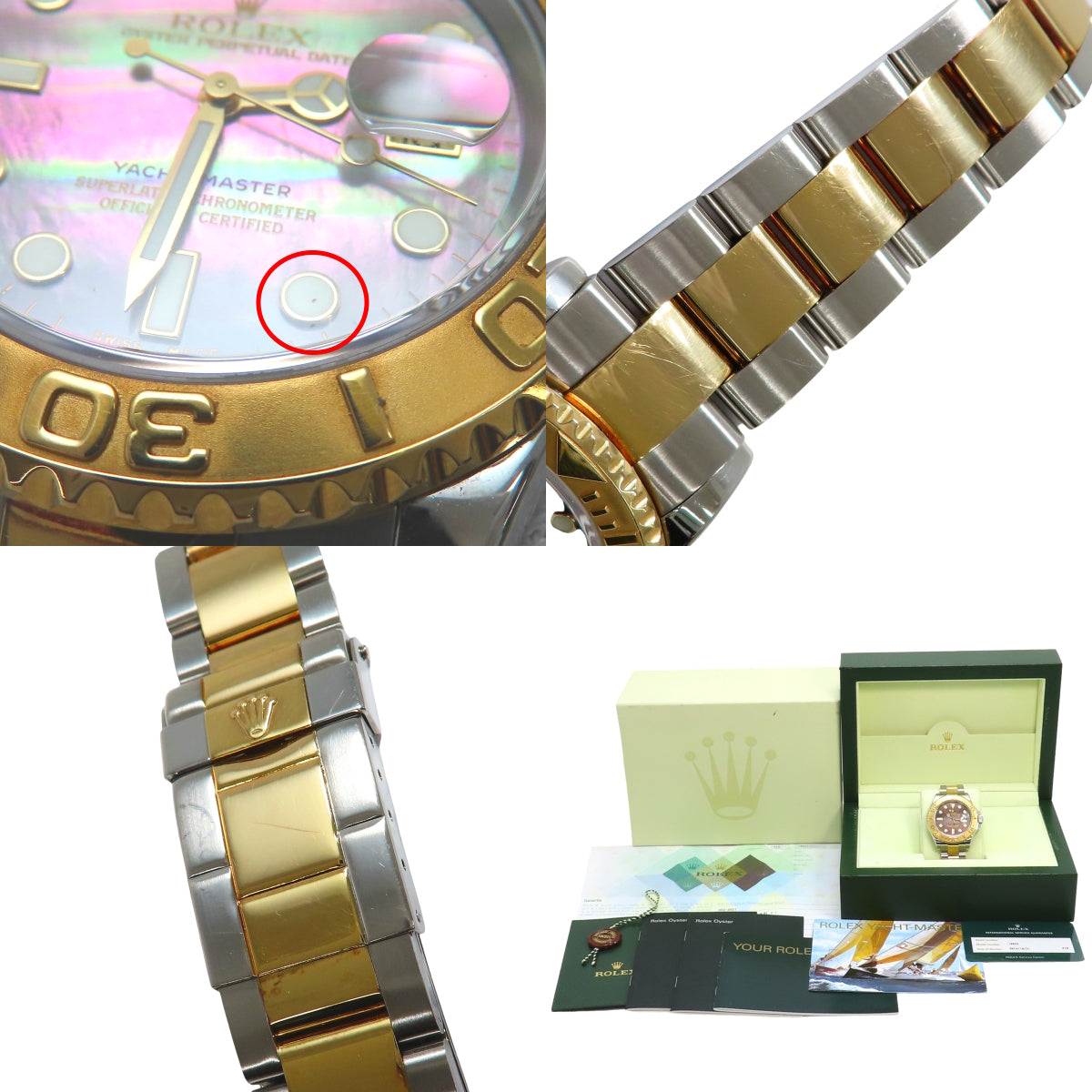 Yachtmaster 16623 YG/SS, serial number D, automatic winding, black shell.
