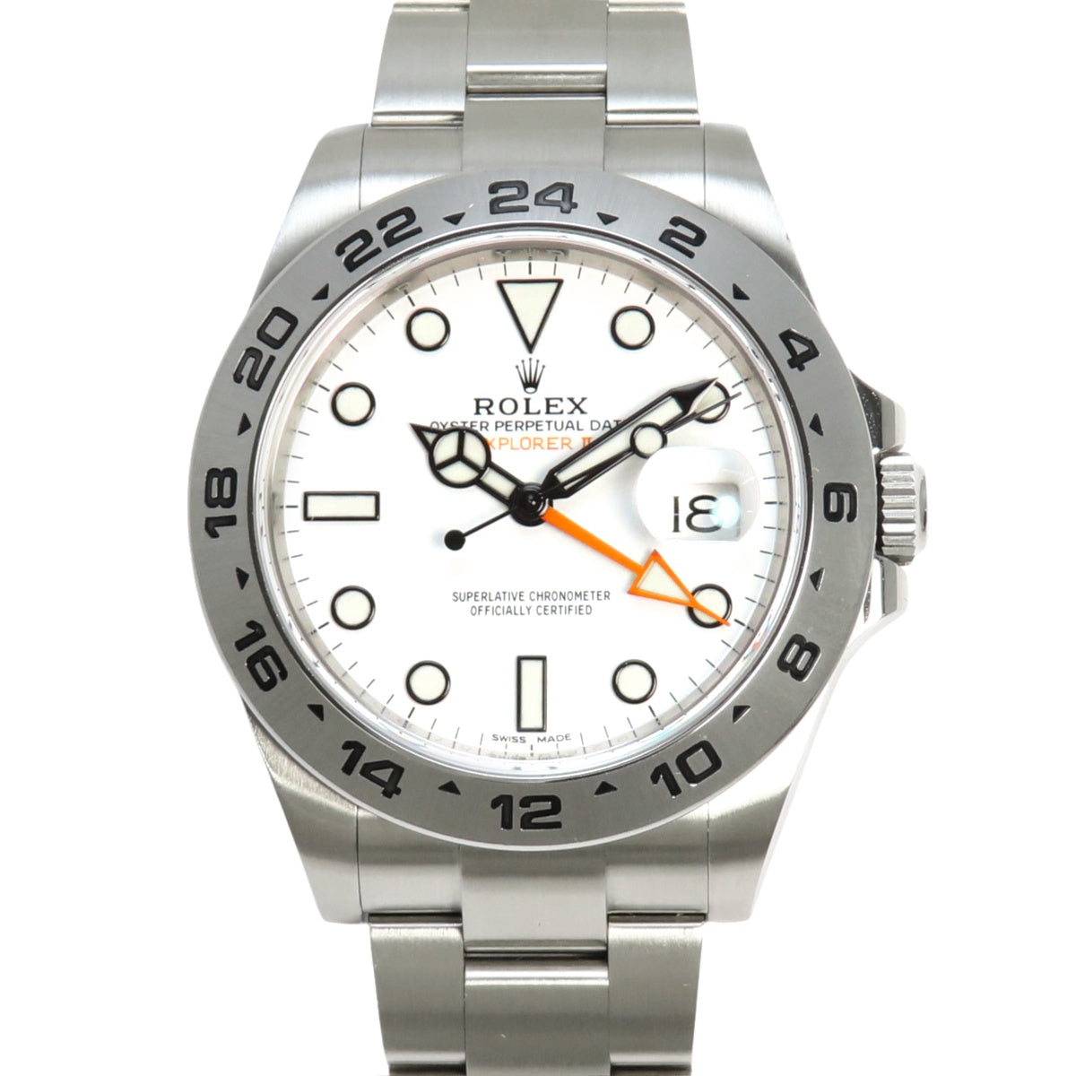 [保修] 216570 Explorer II 不锈钢自动腕表，随机编号，白色