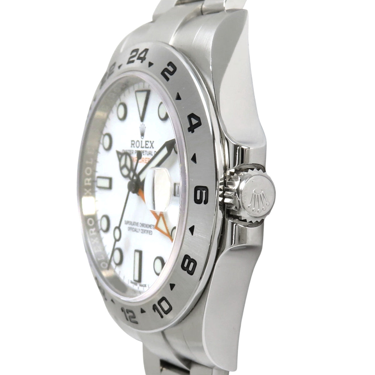 [保修] 216570 Explorer II 不锈钢自动腕表，随机编号，白色