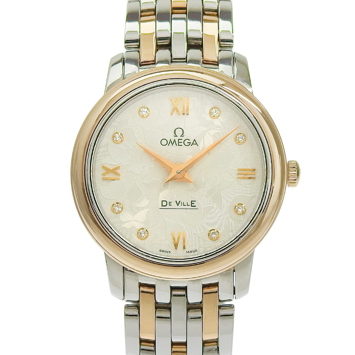 德维尔 Prestige 424.20.27.60.52.002 SS 钻石指针/蝴蝶石英女士腕表