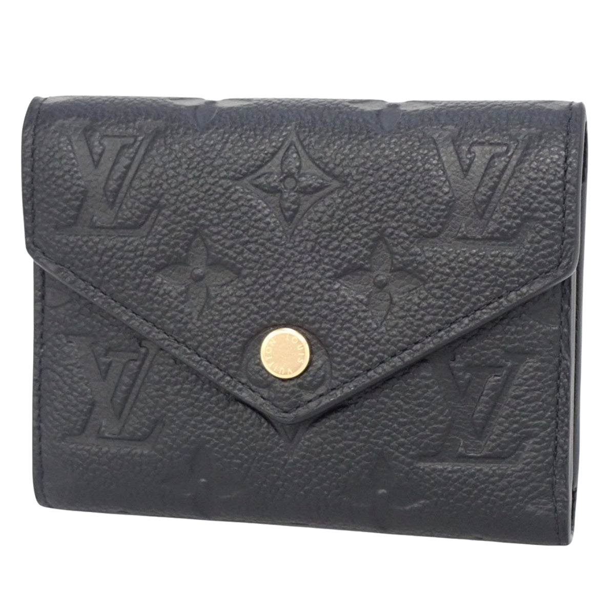 Monogram Empreinte Portefeuille Victorine Tri-fold Mini Wallet in Monogram Empreinte Noir, M64060