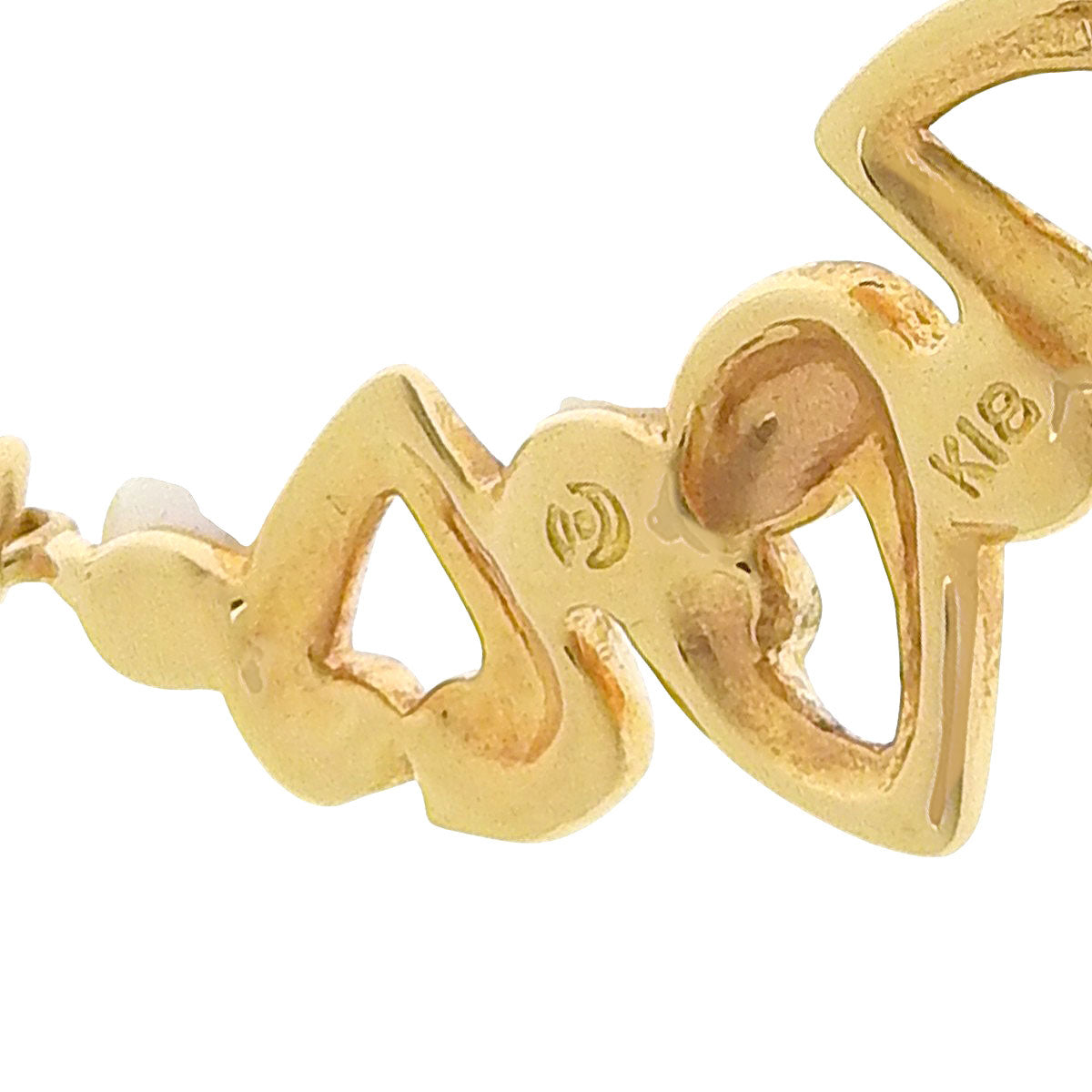 ハート パール ネックレス アコヤ真珠 イエローゴールド K18YG 4.0g