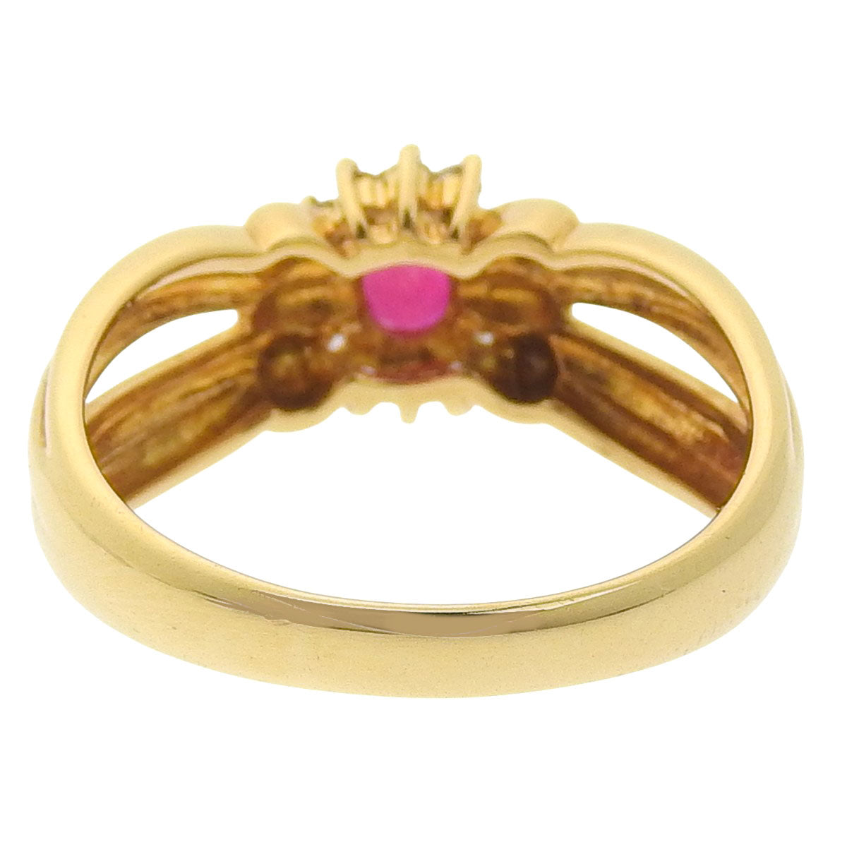 ルビー ダイヤモンド リング ルビー/ダイヤモンド R0.43/D0.10 イエローゴールド K18YG