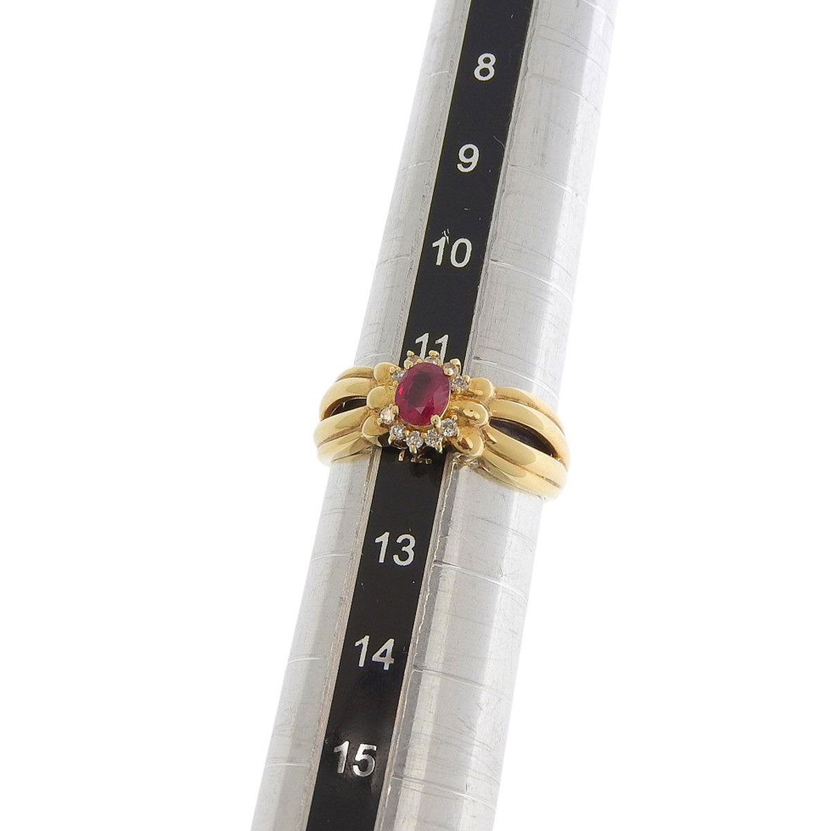 ルビー ダイヤモンド リング ルビー/ダイヤモンド R0.43/D0.10 イエローゴールド K18YG