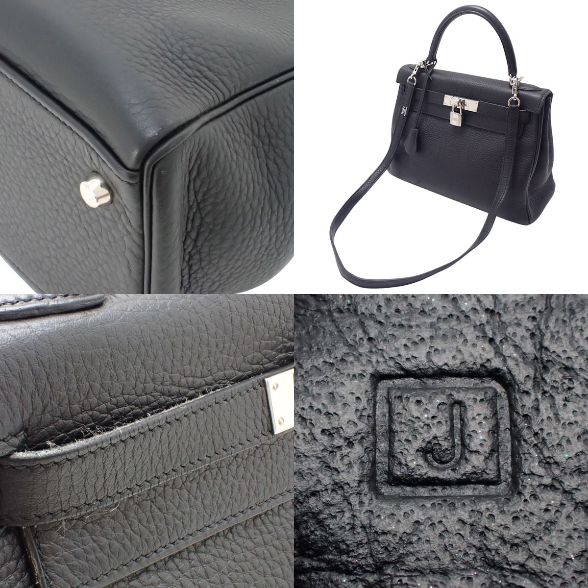ケリー28 (内縫い) トリヨンクレマンス パラジウム金具 □J刻印