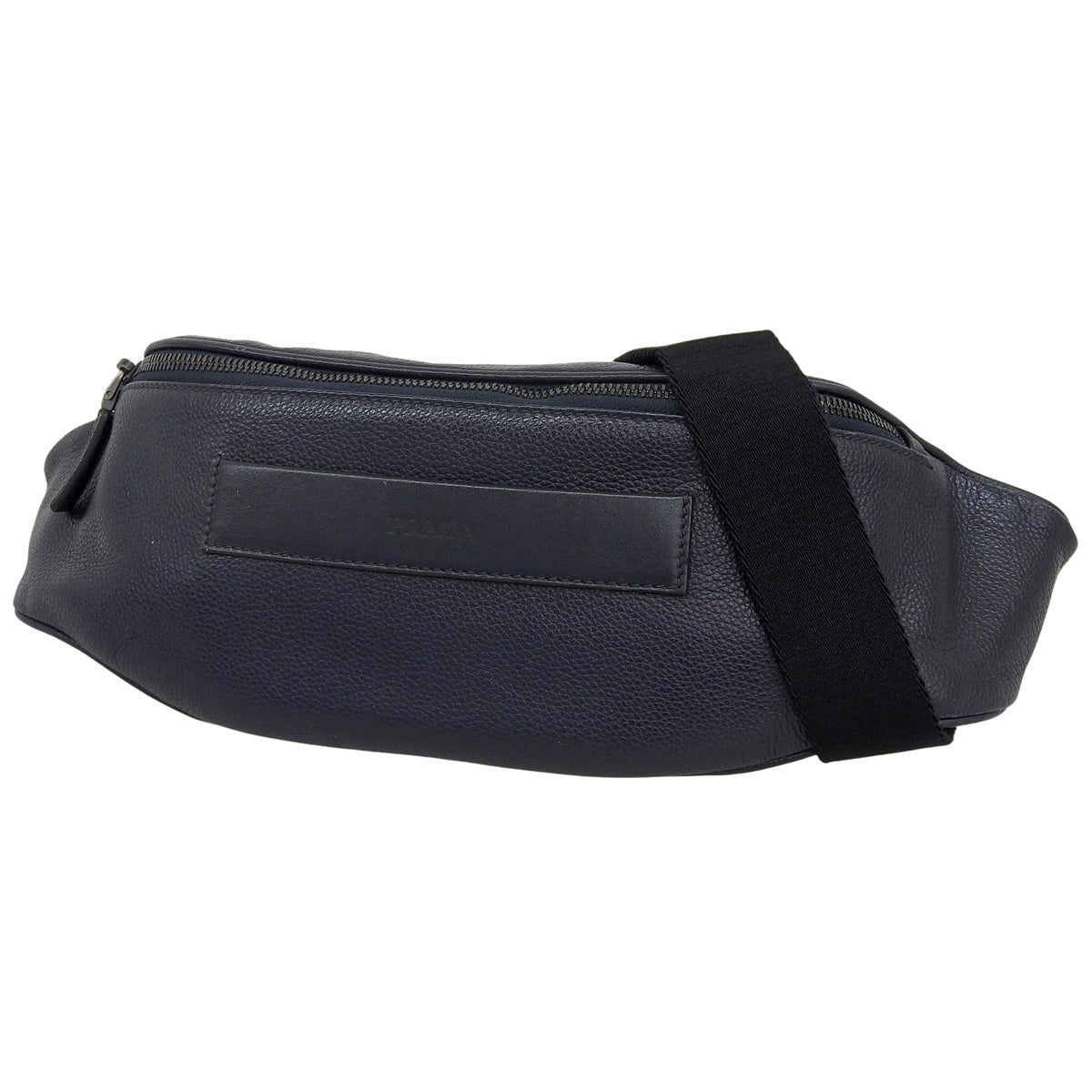 Navy Leather Waist Bag 2VL010