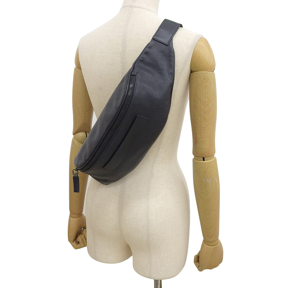 Navy Leather Waist Bag 2VL010