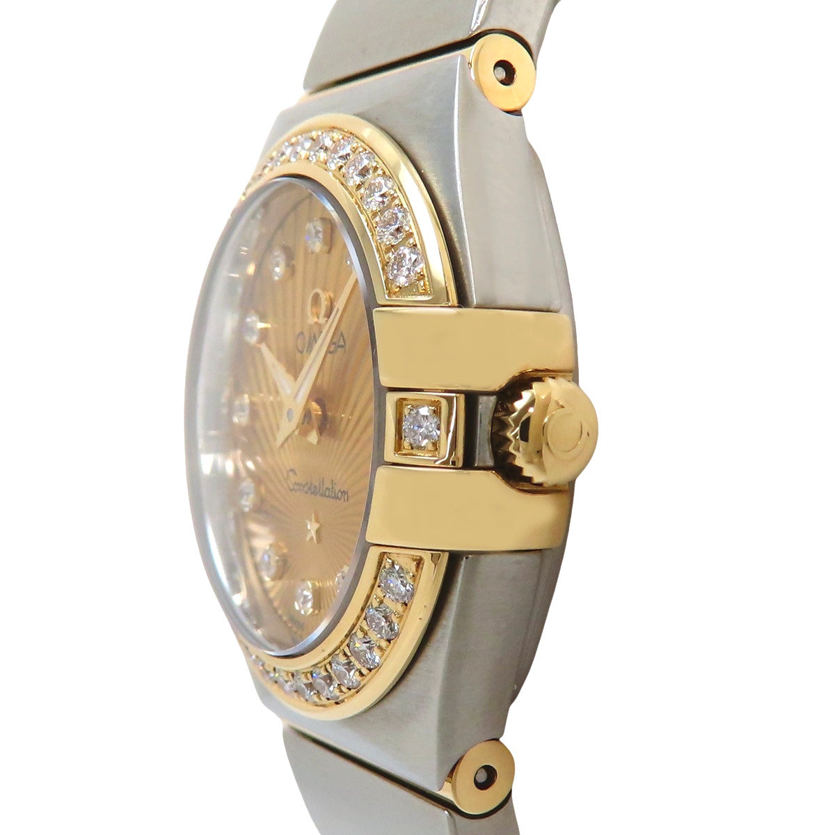 123.25.24.60.58.001 星座系列 黄金/精钢 石英表 镶钻表圈