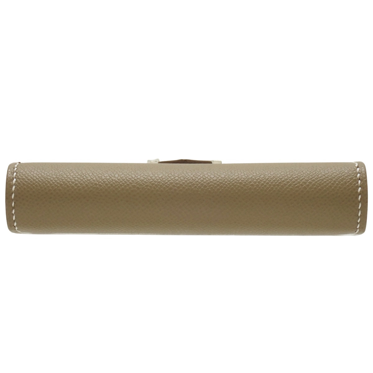 Bearn Mini Card Case, Palladium Hardware, Veau Madame Etoupe/Etoupe, B Stamp