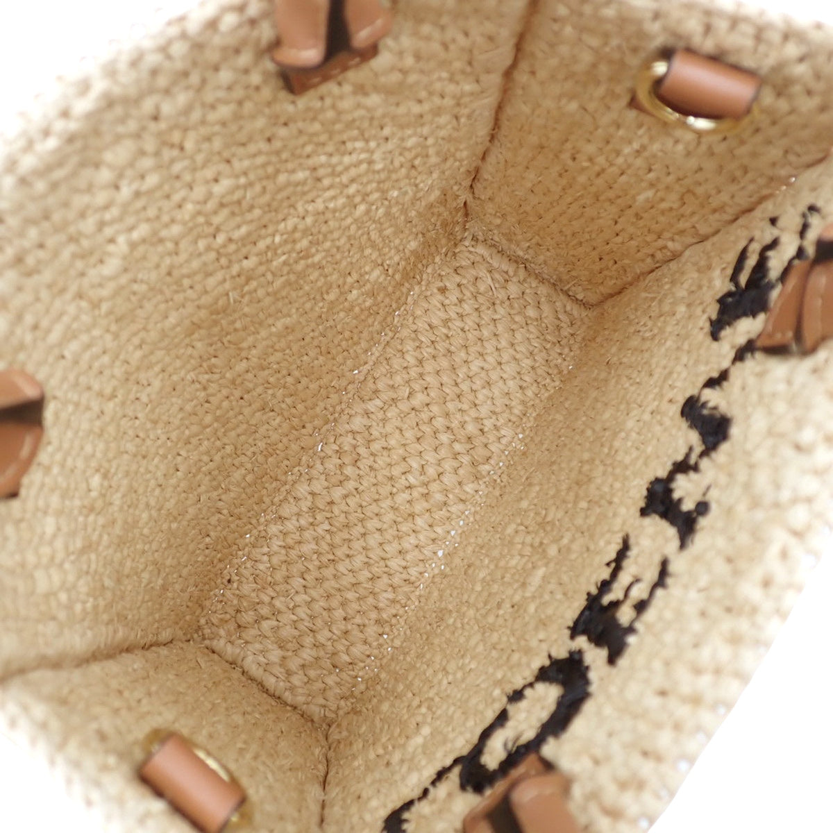 Standard A5 Tote Bag in Raffia and Leather