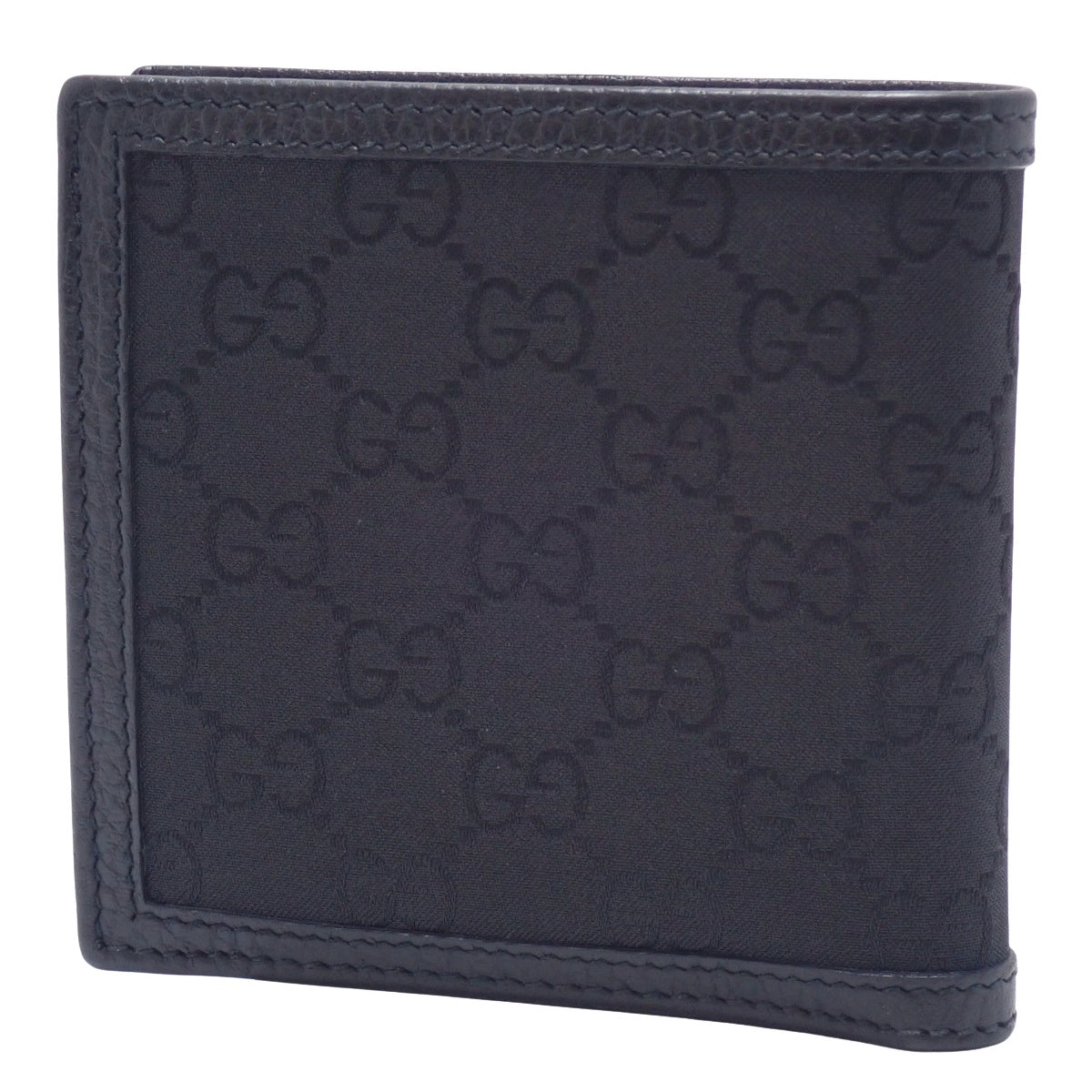 Bifold wallet nylon leather black 150413