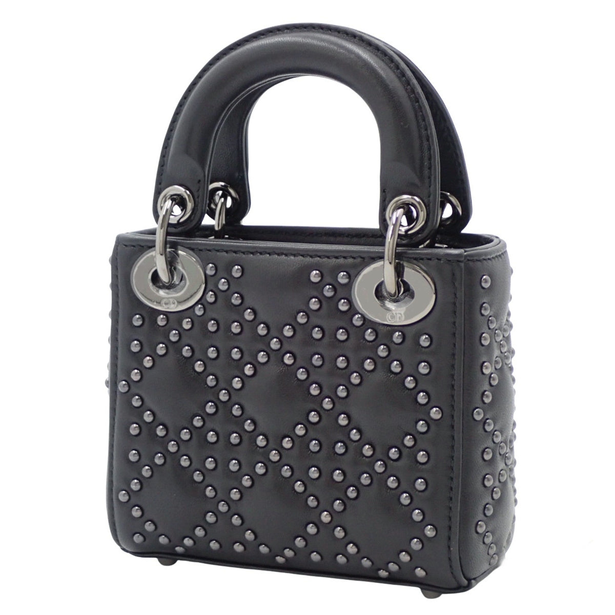 Lady Dior レディディオール バッグ ミニ スタッズ ラムスキン