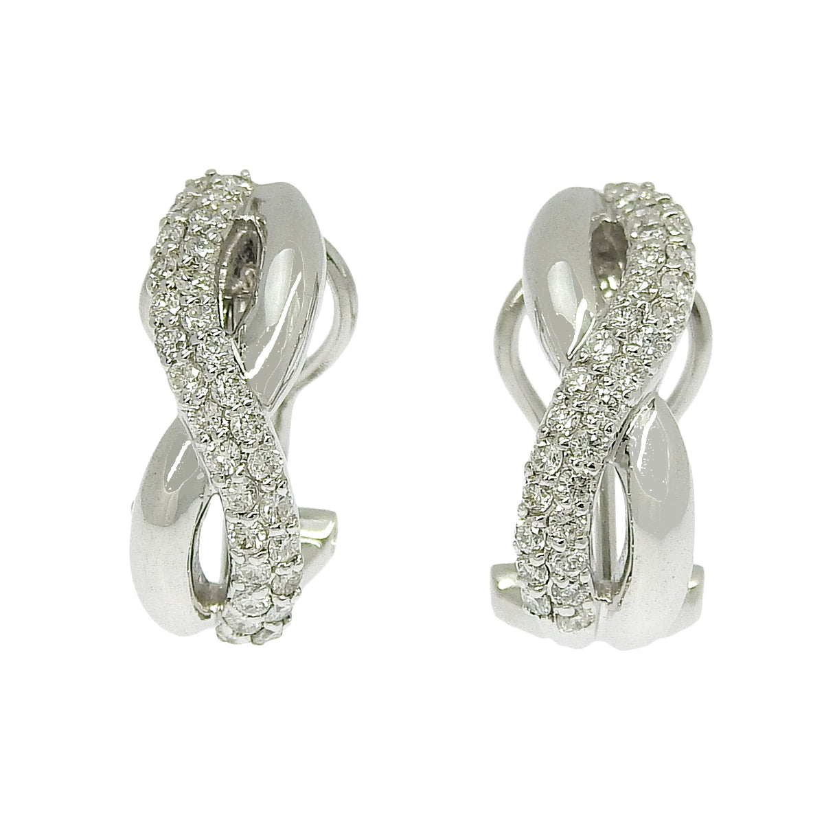 Infinity Diamond Earrings D0.25, 0.25 White Gold K18WG