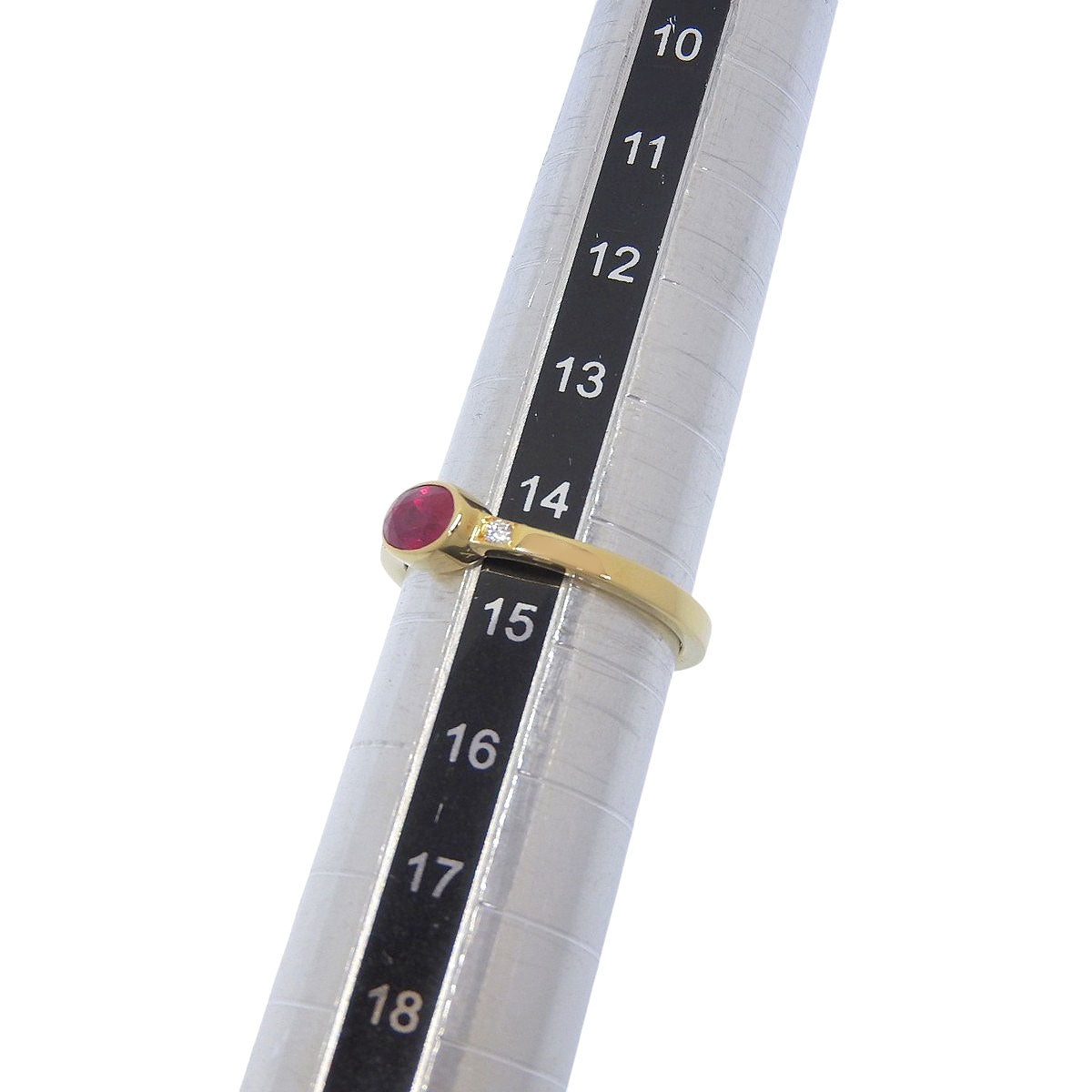 红宝石钻石戒指 R0.78/D0.13 K18 黄金 YG