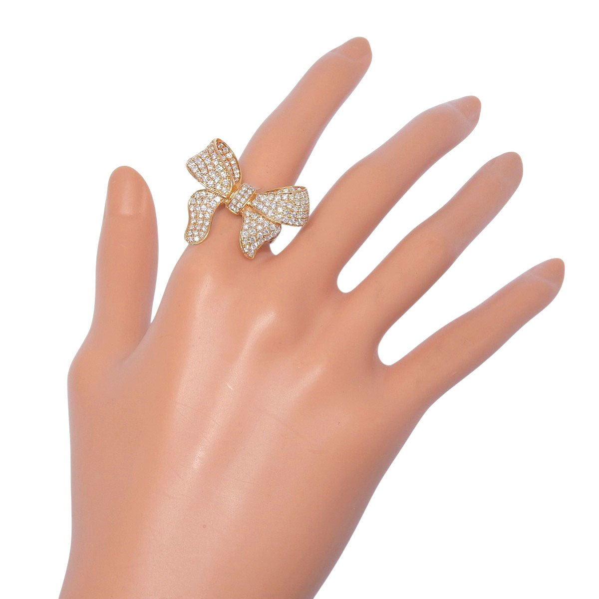 Pave Diamond Ribbon Ring, 2.00 carats, 18K Pink Gold