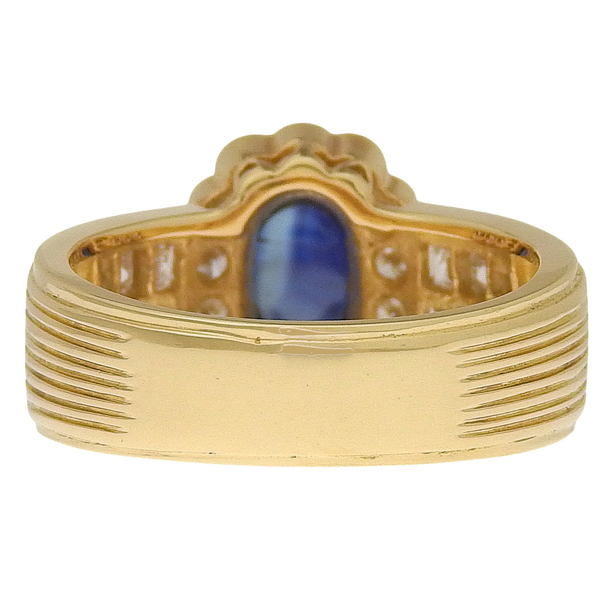 サファイア ダイヤモンド リング サファイア/ダイヤモンド S3.68/D1.26 K18 イエローゴールド YG