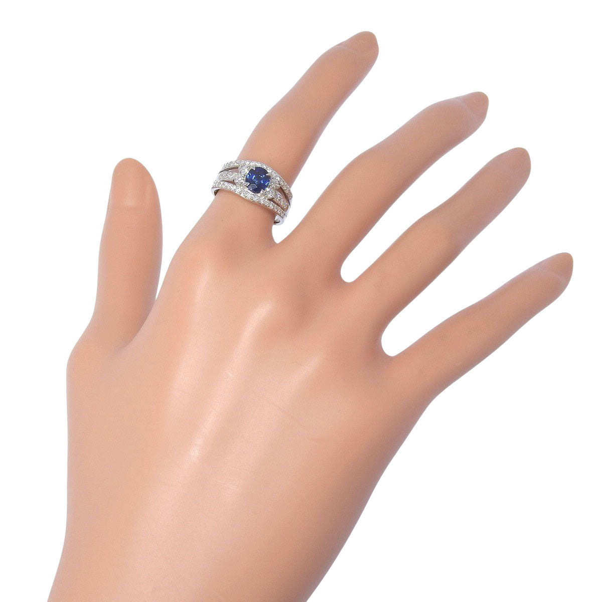 Sapphire and Diamond Ring, Sapphire 0.60ct, Diamond 0.61ct, Pt900 Platinum, Accessory, Jewelry