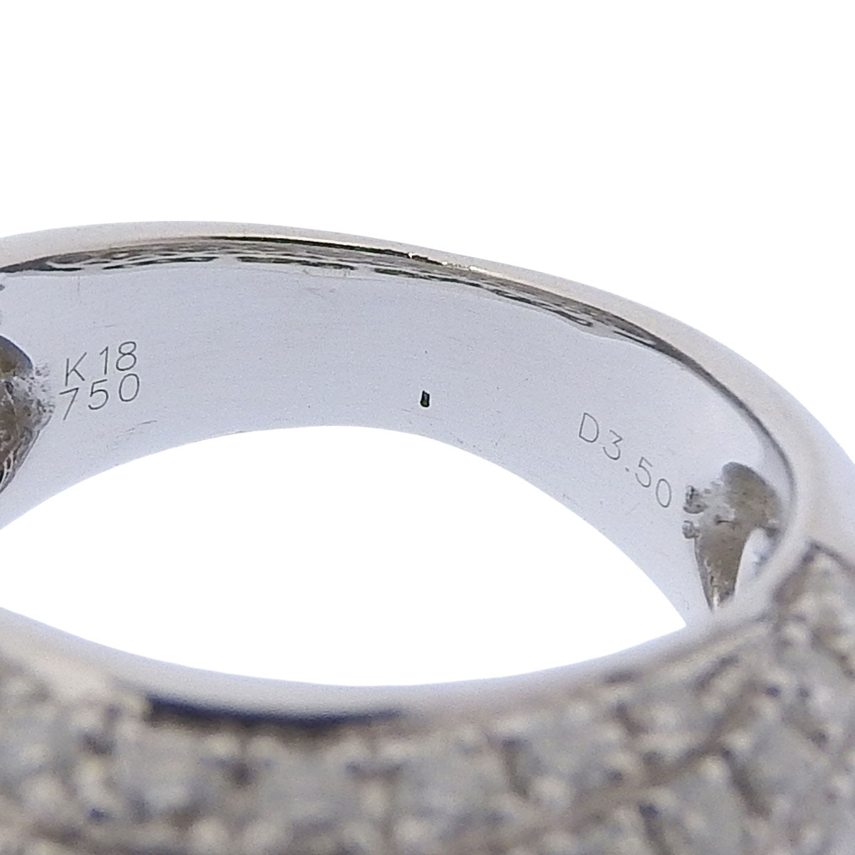 パヴェダイヤモンド リング D3.50 K18 ホワイトゴールド WG