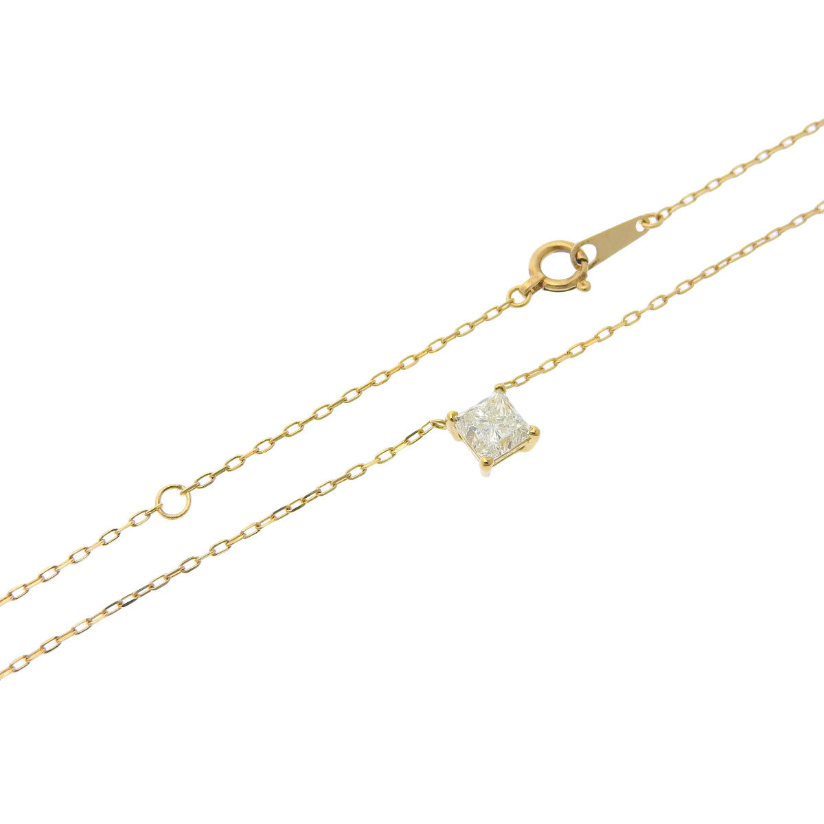 Diamond Necklace, 0.785 carats, 18K Yellow Gold, 1-point diamond.