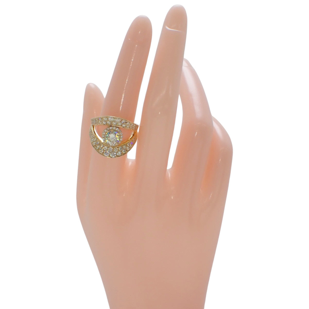 Diamond Ring D1.009, 1.41 Yellow Gold K18YG Accessory Jewelry