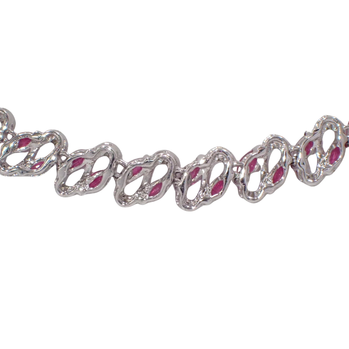 Ruby and Diamond Necklace R12.00/D1.00 K18 White Gold WG