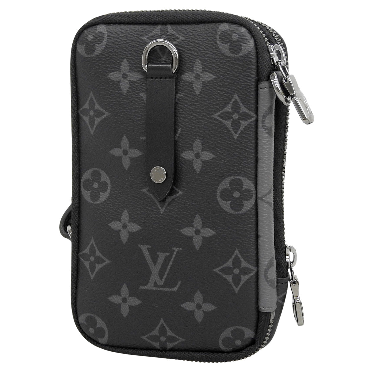 Monogram Eclipse 反向双层手机袋，灰色和黑色，M69534