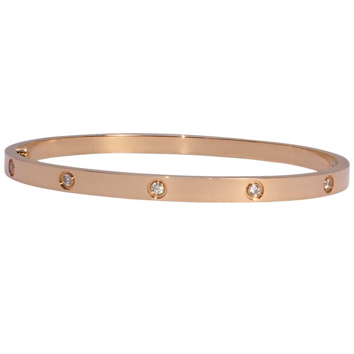 LOVE Bracelet, Small Model, 10 Diamonds, K18 Pink Gold, PG, Love Bracelet, 10PD, Full Diamond