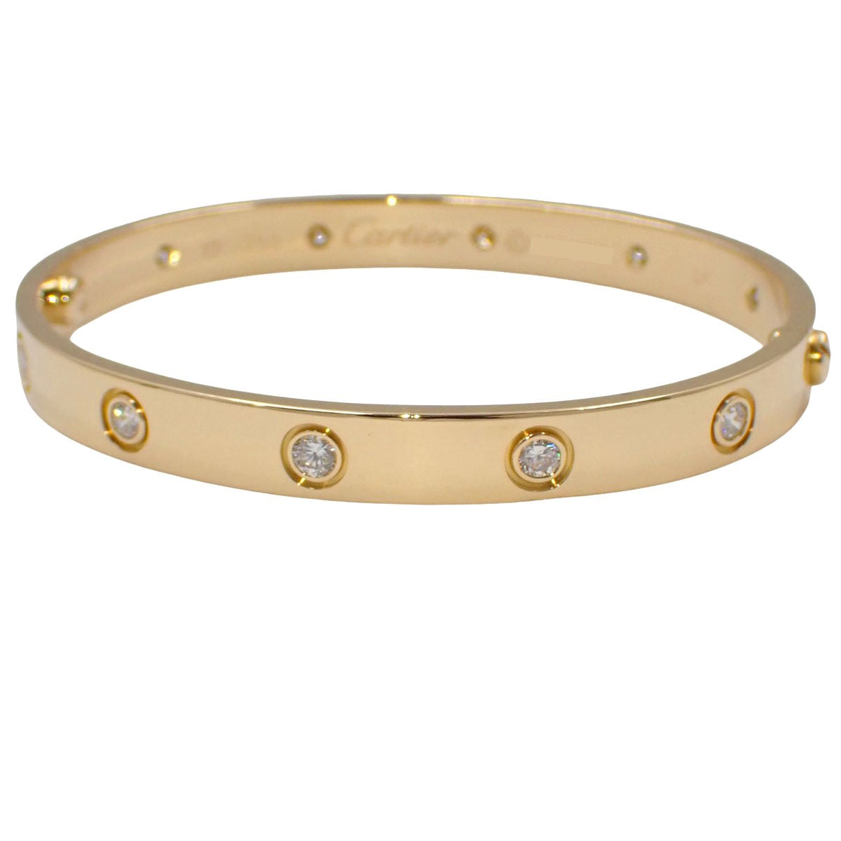 LOVEブレスレット クラシックモデル ダイヤモンド イエローゴールド K18YG 10PD