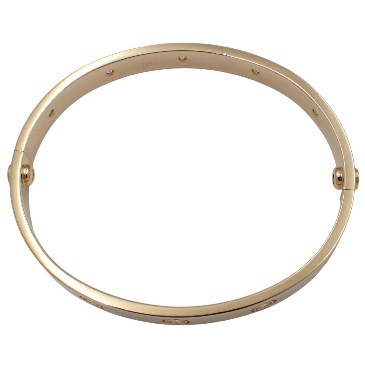 LOVEブレスレット クラシックモデル ダイヤモンド イエローゴールド K18YG 10PD